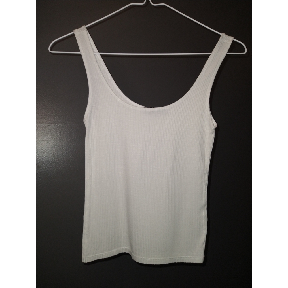 Forever 21 Size Large White Mini Tank Top